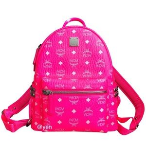 neon mcm bag